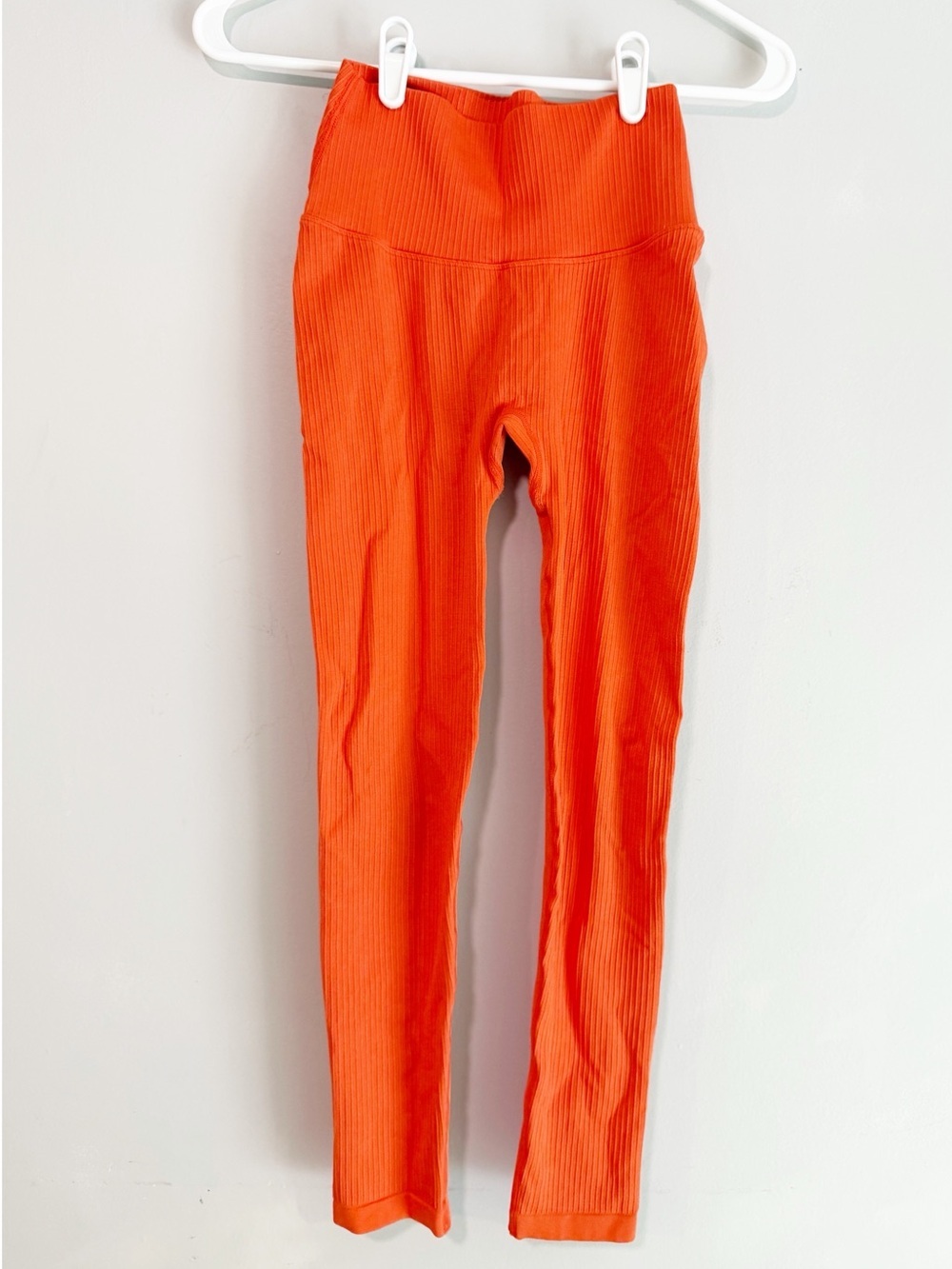 Balance athletica vitality ribbed seamless leggings sunset orange size small